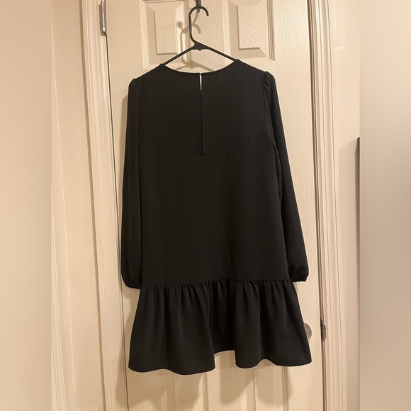 Express black embroidered floral flounce dress size small - Picture 7 of 9